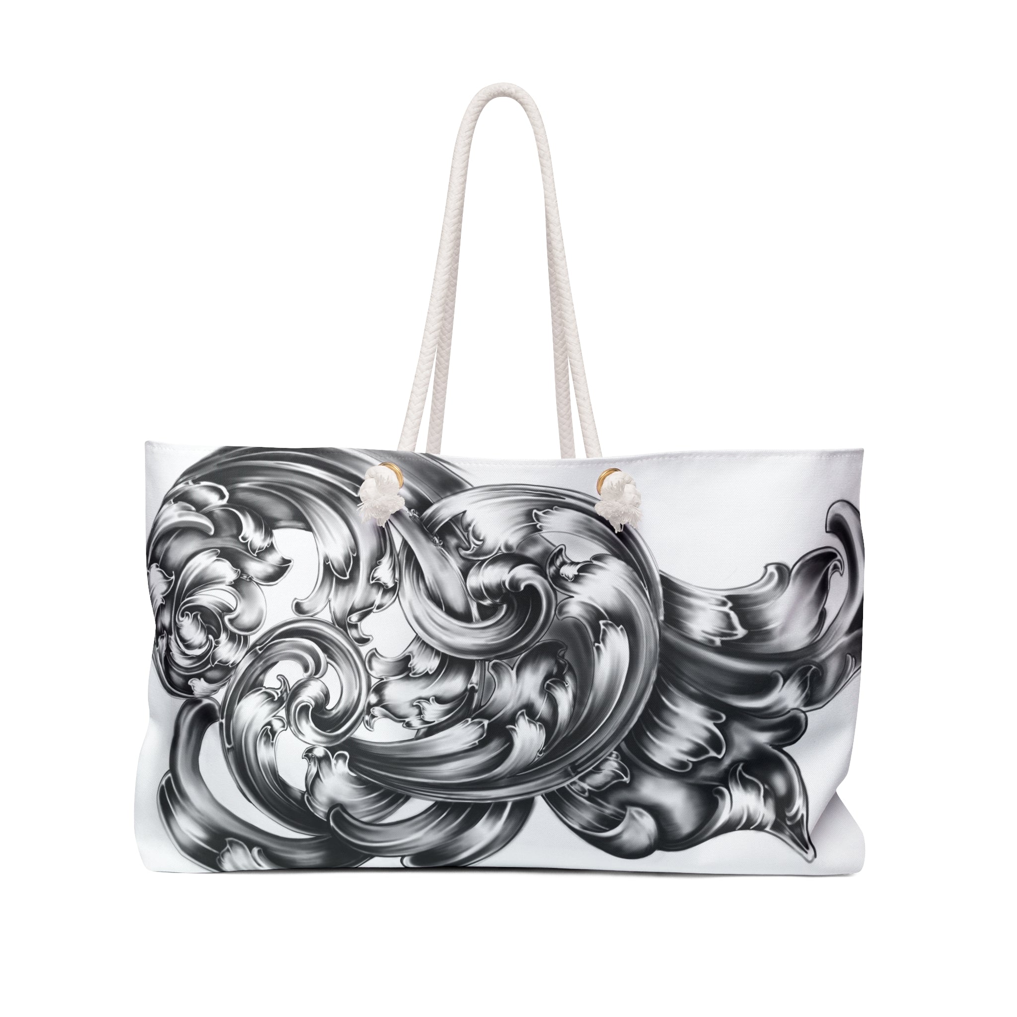 Elegant Swirl Weekender Bag | Travel Tote, Beach Bag, Overnight Bag, Gym Bag, Stylish Carryall