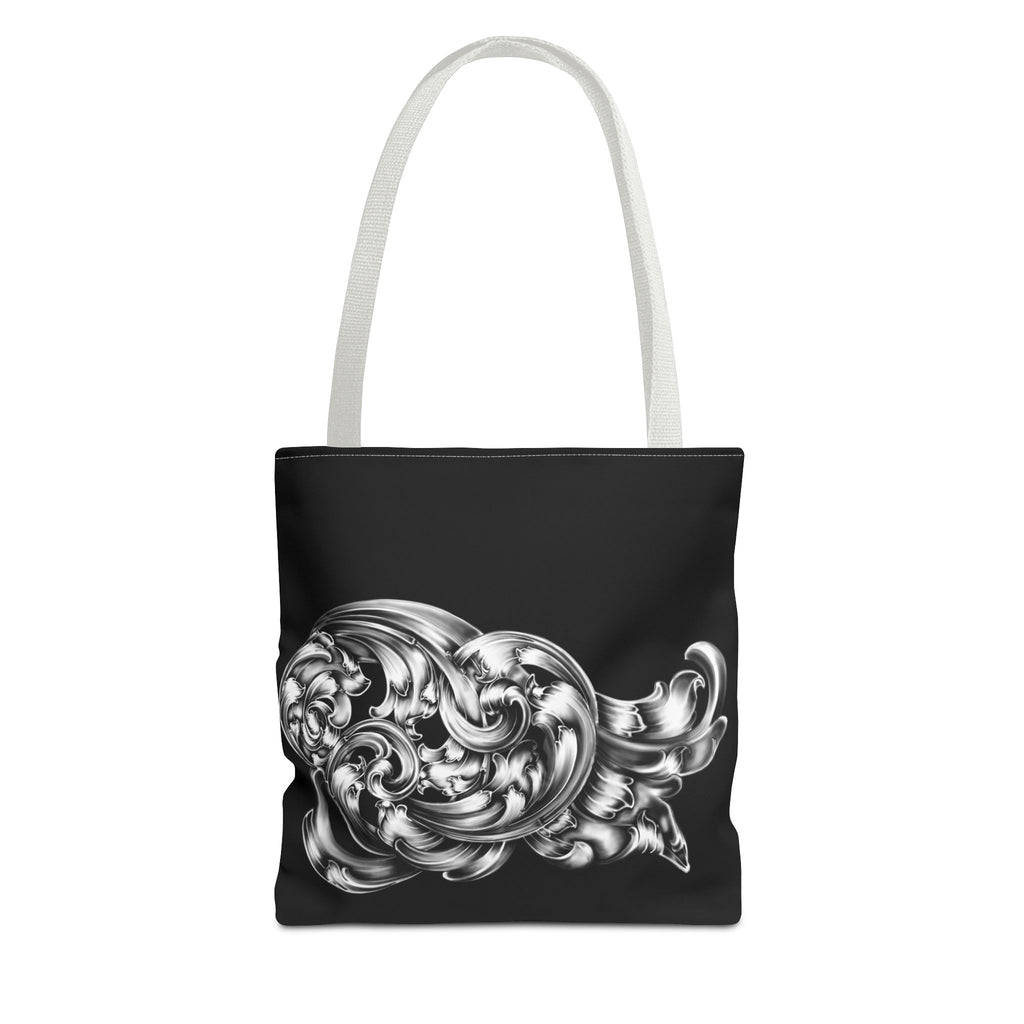 Chic Monochrome Tote Bag, Stylish Everyday Bag, Artful Grocery Tote, Trendy Gift for Art Lovers, AOP Tote for Shopping