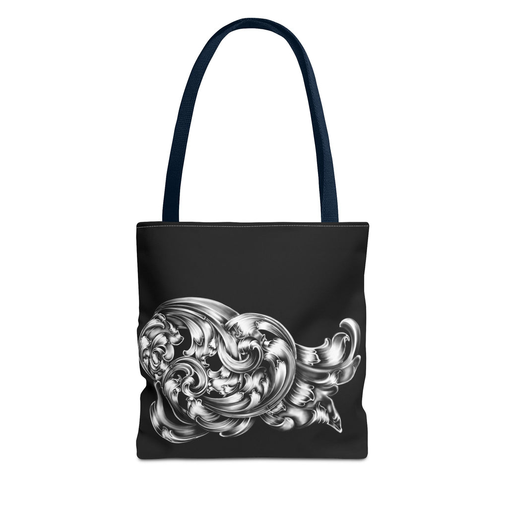 Chic Monochrome Tote Bag, Stylish Everyday Bag, Artful Grocery Tote, Trendy Gift for Art Lovers, AOP Tote for Shopping