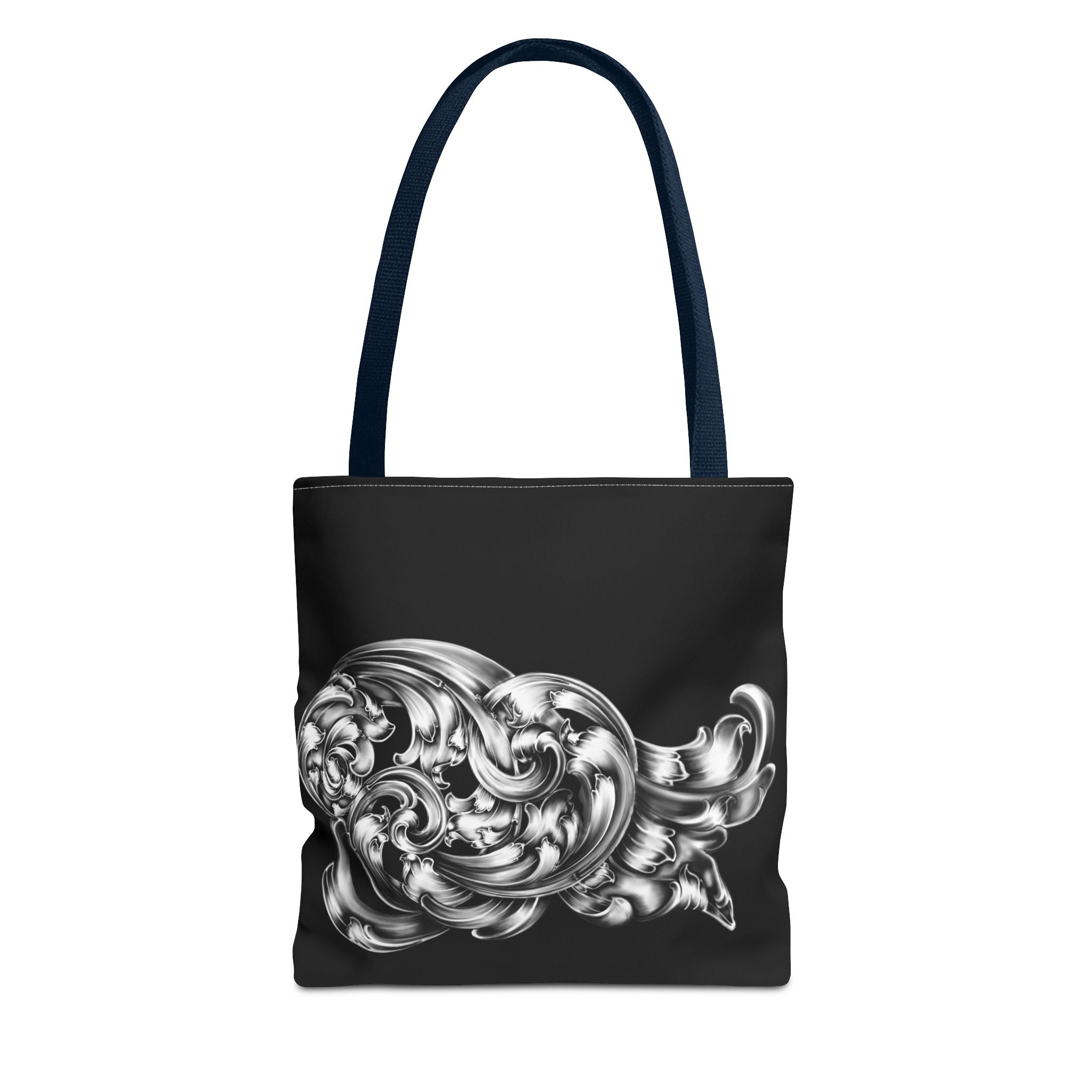 Chic Monochrome Tote Bag, Stylish Everyday Bag, Artful Grocery Tote, Trendy Gift for Art Lovers, AOP Tote for Shopping
