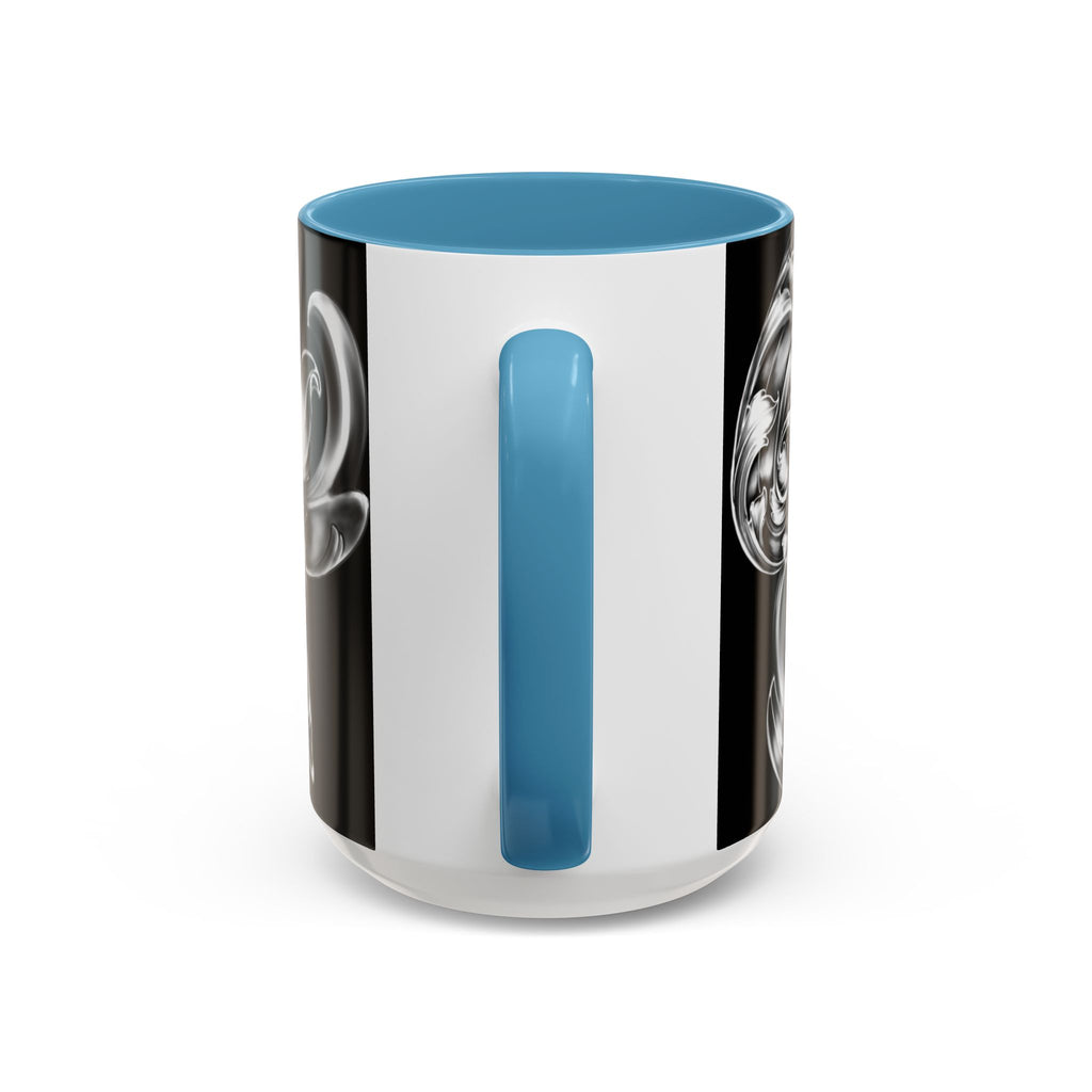 Elegant Black & Silver Accent Coffee Mug - Decorative Drinkware for Home, Office, Gift Idea, Unique Design, Coffee Lover's Mug